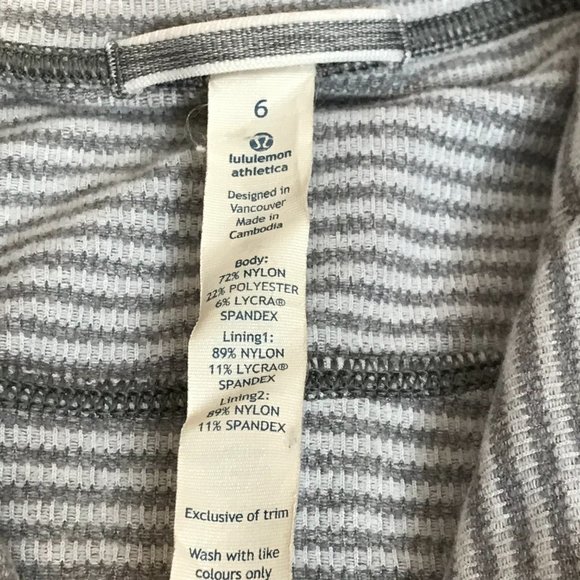 Lululemon Rulu Tonka Stripe Gray Pullover Fast Track, Size Women's 6. - Picture 6 of 14